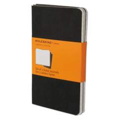 Moleskine Cahier Journal, 1 Subject, Narrow Rule, Black Cover, 5.5 x 3.5, 64 Sheets, 3/Pack (QP311)