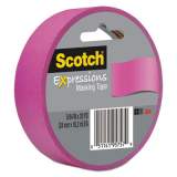 Scotch Expressions Masking Tape, 3" Core, 0.94" x 20 yds, Fuchsia (3437PNK)