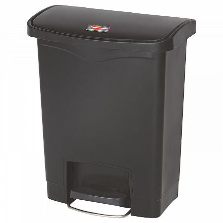 Slim Jim Streamline Resin Step-On Container, Front Step Style, 8 gal, Polyethylene, Black (1883609)