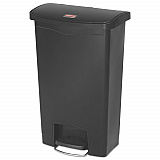 Slim Jim Streamline Resin Step-On Container, Front Step Style, 13 gal, Polyethylene, Black (1883611)