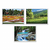 Placemats, Three Summer Days Photo Designs, Smooth Surface, Straight Edges, 14" x 10", Multicolor, 1,000/Carton (702077)