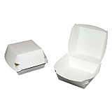 Hamburger Clamshell, 4.37 x 4.37 x 3.37, White, Paper, 500/Carton (0705)