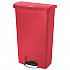 Streamline Resin Step-On Container, Front Step Style, 18 gal, Polyethylene, Red (1883568)