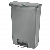 Streamline Resin Step-On Container, Front Step Style, 24 gal, Polyethylene, Gray (1883606)