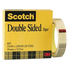 Scotch Double-Sided Tape, 3" Core, 0.75" x 36 yds, Clear (665341296)