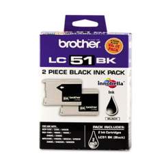 Brother LC512PKS Innobella Ink, 500 Page-Yield, Black, 2/Pack