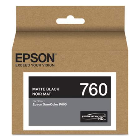 Epson T760820 (760) UltraChrome HD Ink, Matte Black