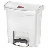 Slim Jim Streamline Resin Step-On Container, Front Step Style, 4 gal, Polyethylene, White (1883554)