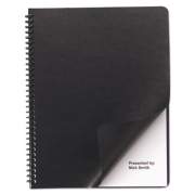 GBC Leather Look Presentation Covers for Binding Systems, 11.25 x 8.75, Black, 100 Sets/Box (2000712)