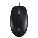 Logitech M100 Corded Optical Mouse, USB 2.0, Left/Right Hand Use, Black (910001601)