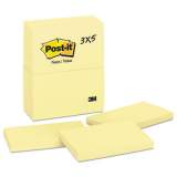 Post-it Notes Original Pads in Canary Yellow, 3 x 5, 100-Sheet, 12/Pack (655YW)