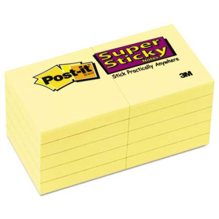 Post-it Notes Super Sticky Canary Yellow Note Pads, 1 7/8 x 1 7/8, 90-Sheet, 10/Pack (62210SSCY)