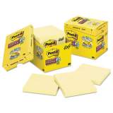 Post-it Notes Super Sticky Canary Yellow Note Pads, Lined, 4 x 4, 90-Sheet, 12/Pack (67512SSCP)