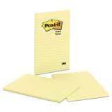Post-it Notes Original Pads in Canary Yellow, Lined, 5 x 8, 50-Sheet, 2/Pack (663YW)