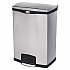 Slim Jim Stainless Steel Step-On Container, Front Step Style, 24 gal, Stainless Steel, Black (1901999)