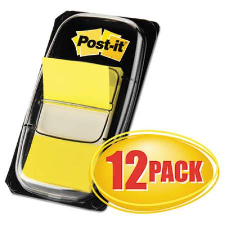 Post-it Flags Marking Page Flags in Dispensers, Yellow, 12 50-Flag Dispensers/Box (680YW12)