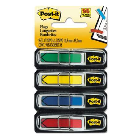 Post-it Flags Arrow 1/2" Page Flags, Assorted Primary, 24/Color, 96-Flags/Pack (684ARR3)