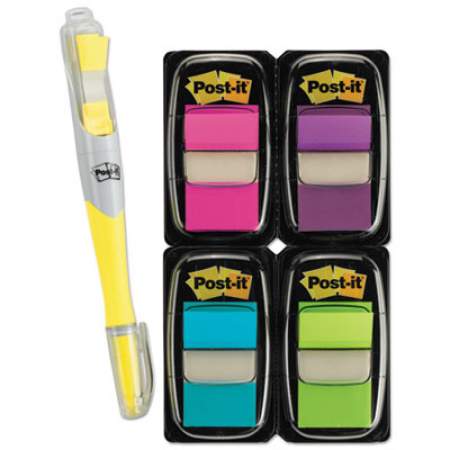 Post-it Flags Page Flag Value Pack, Assorted Colors, 200 Flags and Highlighter with 50 Flags (680PPBGVA)