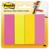 Post-it Page Flag Markers, Assorted Brights, 50 Strips/Pad, 4 Pads/Pack (6714AU)