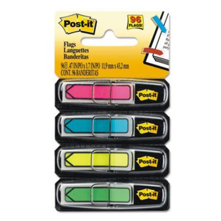 Post-it Flags Arrow 1/2" Page Flags, Four Assorted Bright Colors, 24/Color, 96-Flags/Pack (684ARR4)