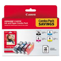 Canon 4479A292 (BCI-3E/BCI-6) Ink/Paper Combo, 280 Page-Yield, Black/Cyan/Magenta/Yellow