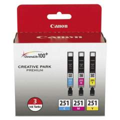 Canon 6514B009 (CLI-251) ChromaLife100+ Ink, Cyan/Magenta/Yellow
