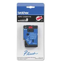 Brother P-Touch TC Tape Cartridge for P-Touch Labelers, 0.5" x 25.2 ft, Black on Red (TC5001)
