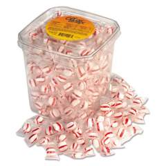 Office Snax Candy Tubs, Peppermint Puffs, Individually Wrapped, 44 oz Resealable Plastic Tub (00042)