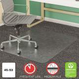 deflecto SuperMat Frequent Use Chair Mat, Med Pile Carpet, 45 x 53, Beveled Rectangle, Clear (CM14243)