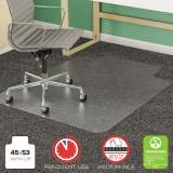 deflecto SuperMat Frequent Use Chair Mat for Medium Pile Carpet, 45 x 53, Wide Lipped, Clear (CM14233)