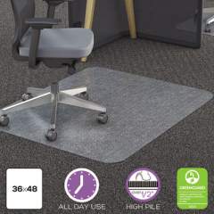 deflecto All Day Use Chair Mat - All Carpet Types, 36 x 48, Rectangular, Clear (CM11142PC)