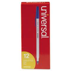 Universal Ballpoint Pen, Stick, Fine 0.7 mm, Blue Ink, Gray Barrel, Dozen (27421)
