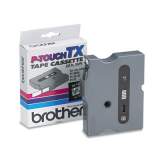 Brother P-Touch TX Tape Cartridge for PT-8000, PT-PC, PT-30/35, 0.47" x 50 ft, Black on Clear (TX1311)