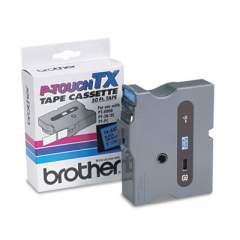 Brother P-Touch TX Tape Cartridge for PT-8000, PT-PC, PT-30/35, 1" x 50 ft, Black on Blue (TX5511)
