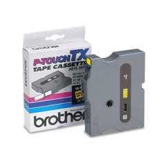 Brother P-Touch TX Tape Cartridge for PT-8000, PT-PC, PT-30/35, 0.47" x 50 ft, Black on Yellow (TX6311)