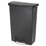 Streamline Resin Step-On Container, Front Step Style, 24 gal, Polyethylene, Black (1883615)
