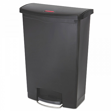 Streamline Resin Step-On Container, Front Step Style, 24 gal, Polyethylene, Black (1883615)
