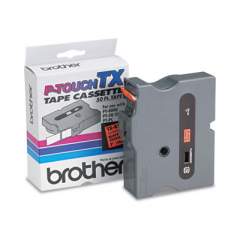 Brother P-Touch TX Tape Cartridge for PT-8000, PT-PC, PT-30/35, 0.94" x 50 ft, Black on Fluorescent Orange (TXB511)