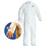 KleenGuard A40 Breathable Back Coverall With Thumb Hole, White/blue, 2x-Large, 25/carton (42528)