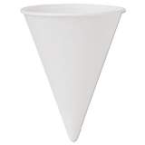 Dart Cone Water Cups, Cold, Paper, 4 oz, White, 200/Bag, 25 Bags/Carton (4BRCT)
