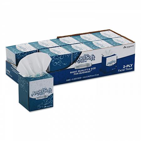 ps Ultra Facial Tissue, 2-Ply, White, 96 Sheets/Box, 10 Boxes/Carton (4636014)