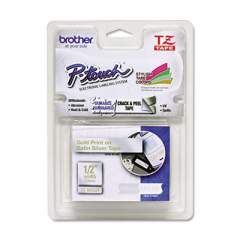 Brother P-Touch TZ Standard Adhesive Laminated Labeling Tape, 0.47" x 16.4 ft, Gold/Silver (TZEMQ934)