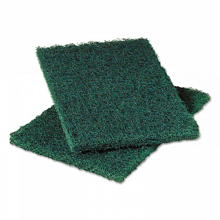 Heavy-Duty Scouring Pad 86, Green, 6 x 9, 6/Pack, 10 Packs/Carton (20502)