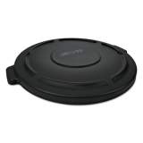 Rubbermaid Commercial Rnd Flat Top Lid for 10 gal Round BRUTE Containers, 16" diameter, Black (1926826)
