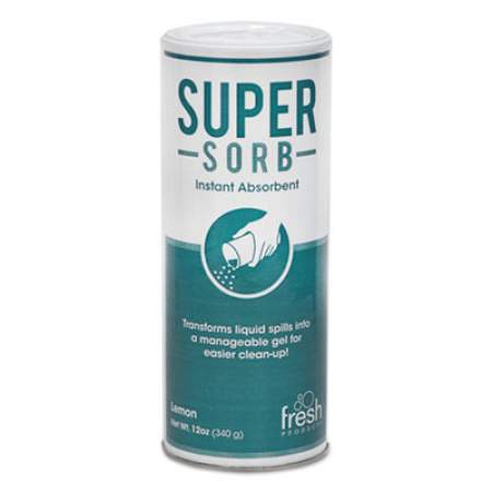 Fresh Products Super-Sorb Liquid Spill Absorbent, Powder, Lemon-Scent, 12 oz. Shaker Can (614SSEA)