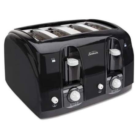 Sunbeam Extra Wide Slot Toaster, 4-Slice, 11 3/4 x 13 3/8 x 8 1/4, Black (39111)