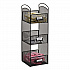 Onyx Breakroom Organizers, 3 Compartments, 6 x 6 x 18, Steel Mesh, Black (3290BL)