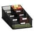Safco Onyx Breakroom Organizers, 7 Compartments, 16 x8 1/2x5 1/4, Steel Mesh, Black (3291BL)