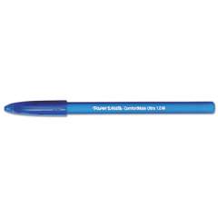Paper Mate ComfortMate Ultra Ballpoint Pen, Stick, Medium 1 mm, Blue Ink, Blue Barrel, Dozen (6110187)