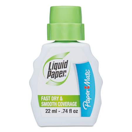 Paper Mate Liquid Paper Fast Dry Correction Fluid, 22 ml Bottle, White, 1/Dozen (5640115)